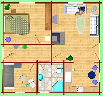 Grundriss Ferienhaus Wiesenburg